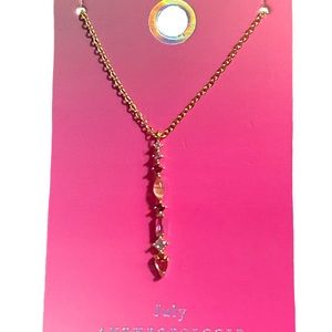 NWT Anthropologie Birthstone Pendant Necklace-July